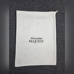 Alexander Mcqueen Shoe Travel Bag White 13X18 Inch White 100% Cotton Drawstring
